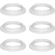 White plastic lampshade reducer ring E27 40MM, lampshade accessories ring adapter conversion plate, 6 pieces_Surprise Gift