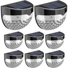 Solar Fence Lights | Decorative Garden Lighting | Wireless Waterproof LED Wall Light compatible Outdoor Use, Home Decor | (8-Pack)_Surprise Gift