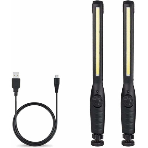 Rechargeable COB work light flashlight, 2 pcs_Surprise Gift