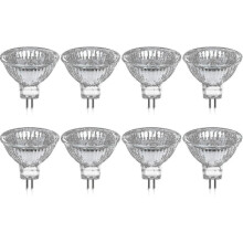 Lot de 8 ampoules halogènes GU5.3 MR16 35 W 12 V dimmables - blanc chaud 2800 K, 400 lumens, couvercle Jz_Surprise Gift