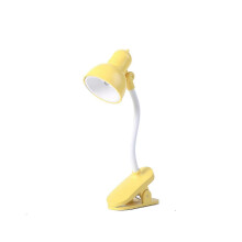 Schreibtischlampe, 360 drehbare Klemmleuchte, tragbare Leselampe, Klemmleuchte für Schreibtisch/Tisch/Etagenbett/Schrank, gelbes Überraschungsgesche