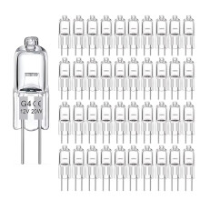 Lot de 10 ampoules halogènes G4 20 W 12 V - Blanc chaud_Cadeau surprise