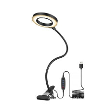Daylight LED Magnifying Lamp, Clip-on Magnifier with 6 Adjustable Light Settings qd_Surprise Gift