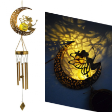 Solar-powered hollow lamp outdoor projection moon blue_Surprise Gift