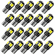 20pcs W5W T10 LED Bulb Canbus 5730 8SMD 12V 6000K 194 168 LED Car Interior Map Dome Light Parking Light Car Signal Light_Surprise Gift