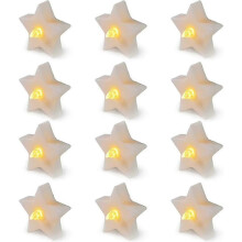 Creatieve stervormige decoratieve vlamloze kaarsen, 12 stuks - Verrassingscadeau