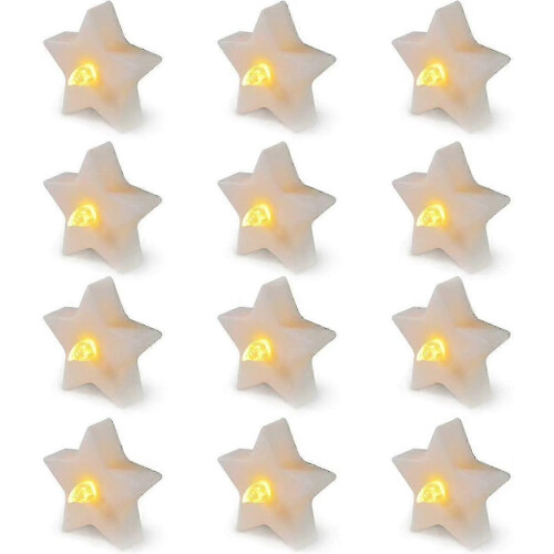 Creative Star Shaped Decorative Flameless Candle 12 pcs_Surprise Gift
