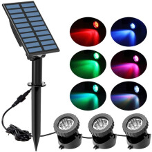 Solar pond lights, LED underwater lights, waterproof lighting, high brightness light sensor compatible pond/garden/outdoor_Surprise Gift