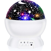 Night light compatible children, night light compatible kids, starry sky projector 360 degree rotation - 4 LED lights 12 light color changing with US