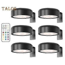 Picture Light with Remote Control 100 Lumen High Brightness Stepless Dimming 3 Lighting Modes Battery Powered No Drilling Wall Art Lamp black_6pcs/bl