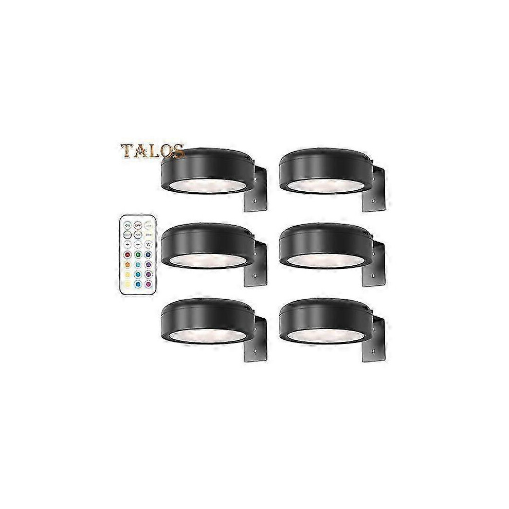 Picture With Remote Control 100 Lumen High Brightness Stepless Dimming 3 Ing Modes Battery Powered No Drilling Wall Art Lamp Black_6pcs/Bl Light 6902344792679
