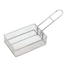 COOL CAMP Camping Opvouwbare Roestvrijstalen Zeef/Frituurmand voor Buitenkoken, 175 x 120 x 50 mm