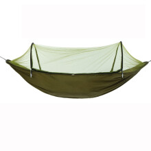 Outdoor-Camping-Hängematte mit Anti-Moskito-Schnellöffnung, Ausführung: Doppel (Armeegrün)