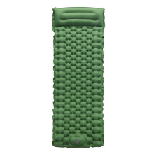 Aufblasbare TPU-Isomatte für Camping, Outdoor, wasserdicht, Einzelreisekissen (Armeegrün)