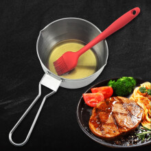 Edelstahl-Saucentopf + Silikon-Ölpinsel-Set Grillzubehör