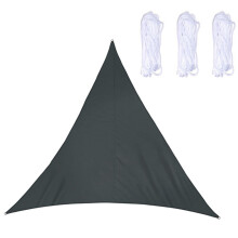Voile d'ombrage triangulaire pour jardin extérieur, imperméable et anti-UV, dimensions : 2 m x 2 m x 2 m (noir)