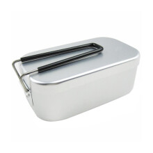 Tragbare, faltbare Aluminium-Lunchbox für Outdoor-Aktivitäten wie Camping und Reisen, Retro-Lunchbox, klein, Stil: Kleine Standard-Lunc