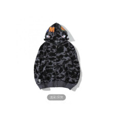 (10, XXL) (M, 4) BAPE Shark Head Ape Head Zipper Top Color Complete Sweater 3D Sweater Zipper Hoodie3