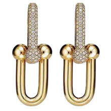 (Style 1, Gold-color) Elegant Horseshoe Earrings Jewelry Versatile Horseshoe Shape Earrings Ear Accessory Enhances Your Fashion Statement New Arrivala
