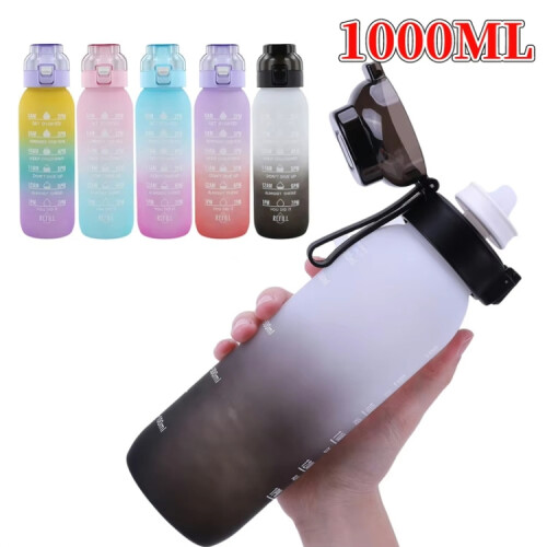 Κούπα νερού Tritan μεγάλης χωρητικότητας 1000ml, ντεγκραντέ χρώμα, μπουκάλι νερού 2