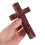 Croix Murale En Bois Décor Rustique Marron Sculptée Main 7
