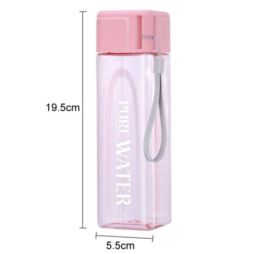 Απλή τετράγωνη κούπα 500ml Φορητό πλαστικό ποτήρι με στεγανότητα, αθλητικό κ 2