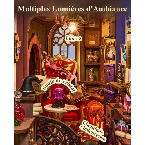 3D παζλ - Κιτ γωνιάς βιβλίου με φως LED (Magic Fantasy Corner), αυτοσυναρμολογούμενη βιβλ 2