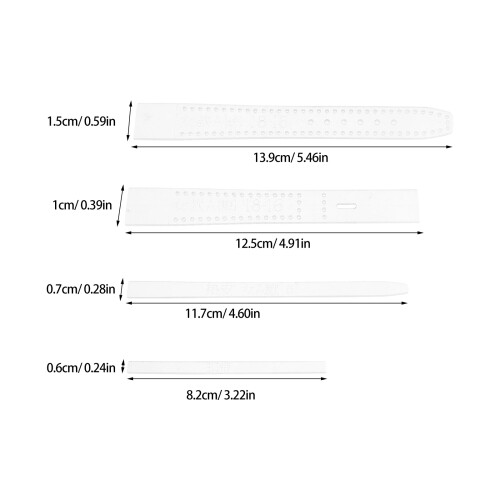 3Pcs Durable Acrylic Watch Strap Crafting Templates for Handmade Bands 1