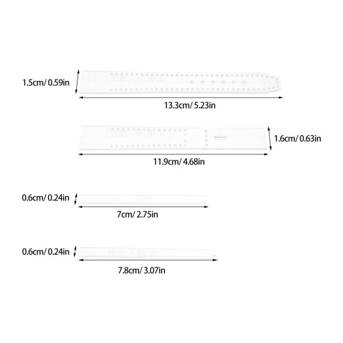 3Pcs Reusable Acrylic Watch Strap Templates for DIY Crafting 1
