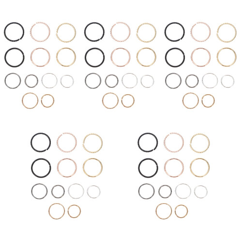 10Sets Nose Hoops Assorted Color Durable Skin-Friendly Rings 1