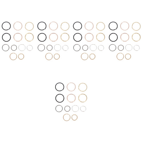 10Sets Nose Hoops Assorted Color Durable Skin-Friendly Rings 2