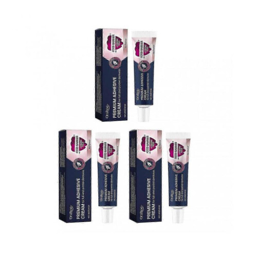 3pcs Secure Waterproof Denture Adhesive,Extra Strong Hold for Upper,Lower or Partials