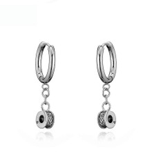 Earrings  Antiallergic Cross Gigid Golden Titanium Steel Stainless Steel Jewelry for Exhibition