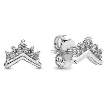(PAE181) Women Earring Girl Stud Ear Drop 925 Sterling Silver Popular Tiara Wishbone Love Knot Heart Shooting,zxl