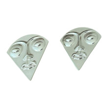 (silver) Fashionable Triangle Face Studs Earrings Decoration for Stylish Statement Pieces in Street Styles and Evening Event