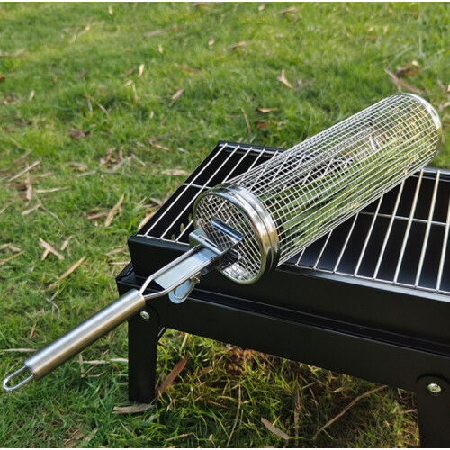 Αναβάθμιση με λαβή για BBQ Καλάθι μπάρμπεκιου από ανοξείδωτο ατσάλι 30cm + λαβ 2