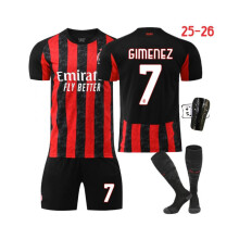 (#11 Ibrahimovic, XL) (#7 Gimenez, 28#) 25-26 AC Milan Home Jerseys Football Jerseys for Kids and Adults