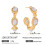 Classical Blue Stone Stud Earrings Stainless-JDE0107001 BL 4