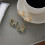 Classical Blue Stone Stud Earrings Stainless-JDE0107001 BL 6