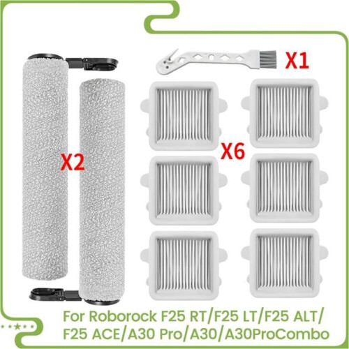 Για Roborock F25 RT/F25 LT/F25 ALT/F25 ACE/A30 Pro/A30/A30ProCombo Βούρτσες κυλίνδρων Φίλτρα HEPA Ανταλλακτι 1