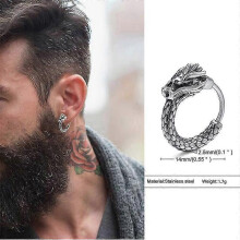 (style7) Dragon Hoop Earrings, Hoop Earrings, Huggie Earrings, Huggie Hoop,gothic Jewelry, Mens Hoops, Dragon Earrings,snap Closure Hoops