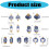 Asymmetrical Ceramic Earring Findings Stainless-pattern flat 4
