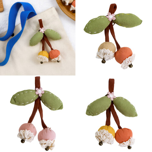Sustainable Cloth Fruit Pin Nature Themed Accessory-Apricot 1