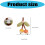 Sustainable Cloth Fruit Pin Nature Themed Accessory-Apricot 3