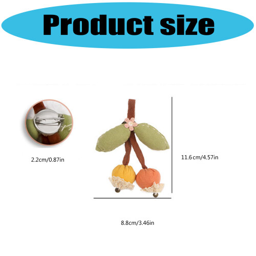 Sustainable Cloth Fruit Pin Nature Themed Accessory-Apricot 2