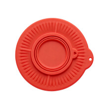 Silicone Mixing Bowl Cover Splatter Proof Guard with Bowl-Red 2