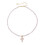 Portable Triangular Crystal Crosses Pendant Easy Carry-Pink 1