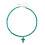 Collier à pendentif croix en alliage léger avec-Vert 1