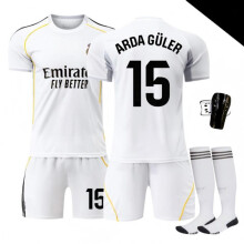 (#9 MBAPPÉ, 26#) (#15 ARDA GÜLER, M) 25-26 Real Madrid host La Liga Football Jersey for Kids and Adults