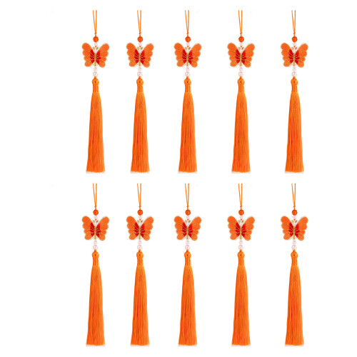 Multipurpose Butterfly Fringe Keychain Accessory with-Ora.nge